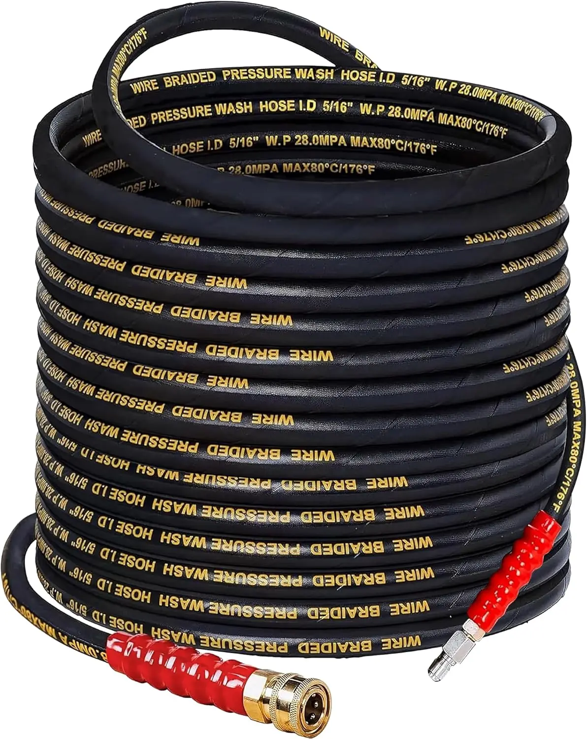 

100 FT High Pressure Washer Hose, 3/8" Quick Connect, 4000 PSI Kink Resistant for Power Washing