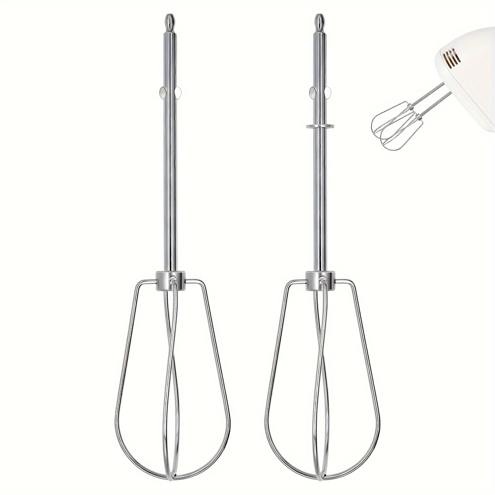 2pcs Hand Mixer Attachments Cordless Egg Whisker Hand Push Stainless Steel Egg Beater Tool for blender 4khm7twh5/4khm7tob5/Mfq