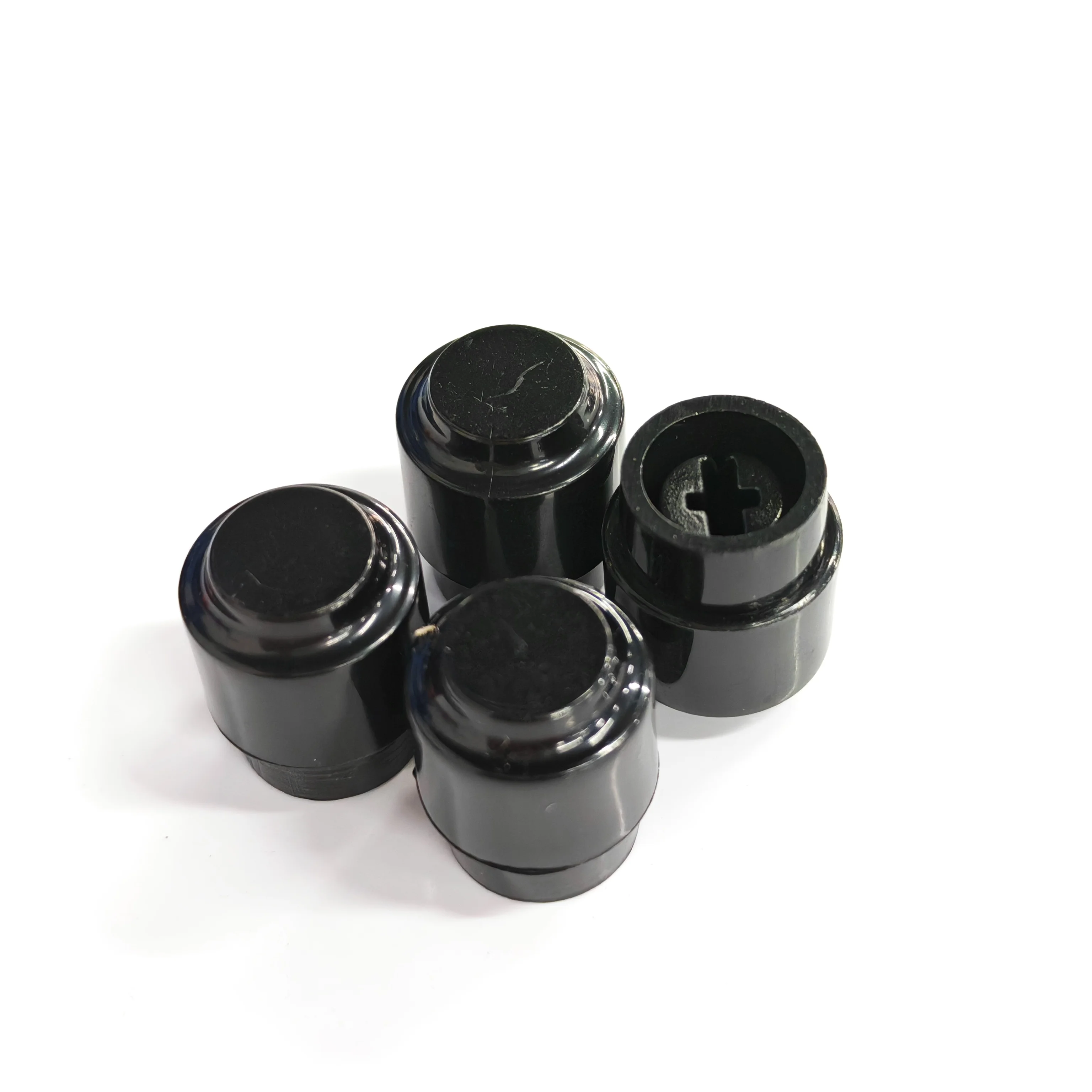 FLEOR 4PCS Plastic Barrel Guitar Switch Tips 3 Way Pickup Selector Switch Knob Black for TL Guitar
