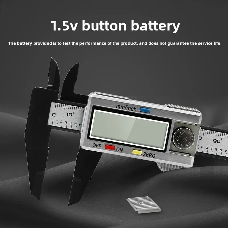 For 0-150MM Vernier Caliper Plastic Digital Caliper, Inch Metric Fraction Conversion, Large LCD Display Measurement Tool
