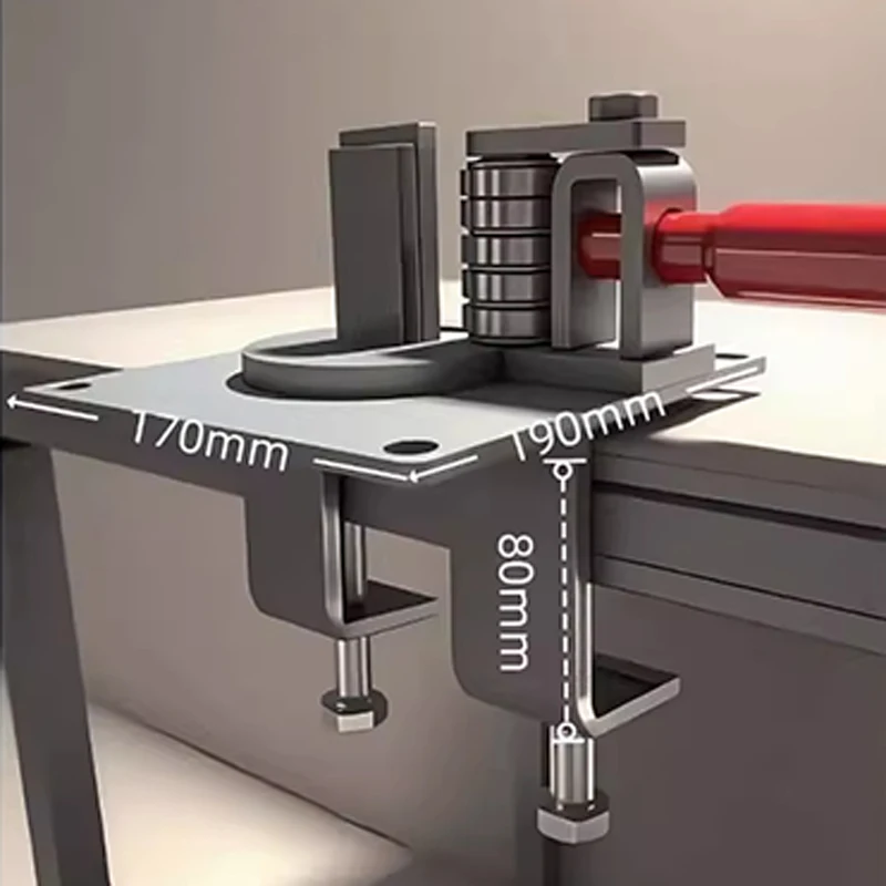 Manual Bending Machine, Flat-Bed Bending Machine, Quick-Release Aluminum and Iron Bending Attachment, Suitable for 3x40/5x60 Fla