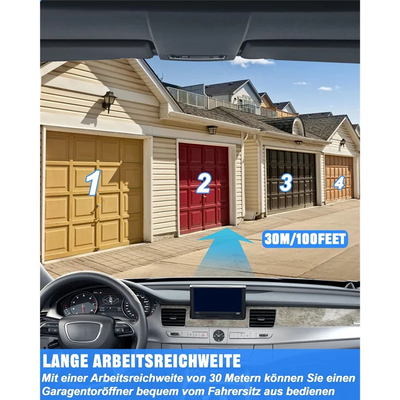 

BNVN-Remote Control For Crawford Standard Steel 433.92 Garage Door For Normstahl Entrematic RCU 433-2 Opener Key