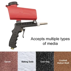 90psi Portable Sand Blaster Sand Adjustable Sandblasting Gun Blasting Machine Gravity Small Handheld Pneumatic Blasting Gun