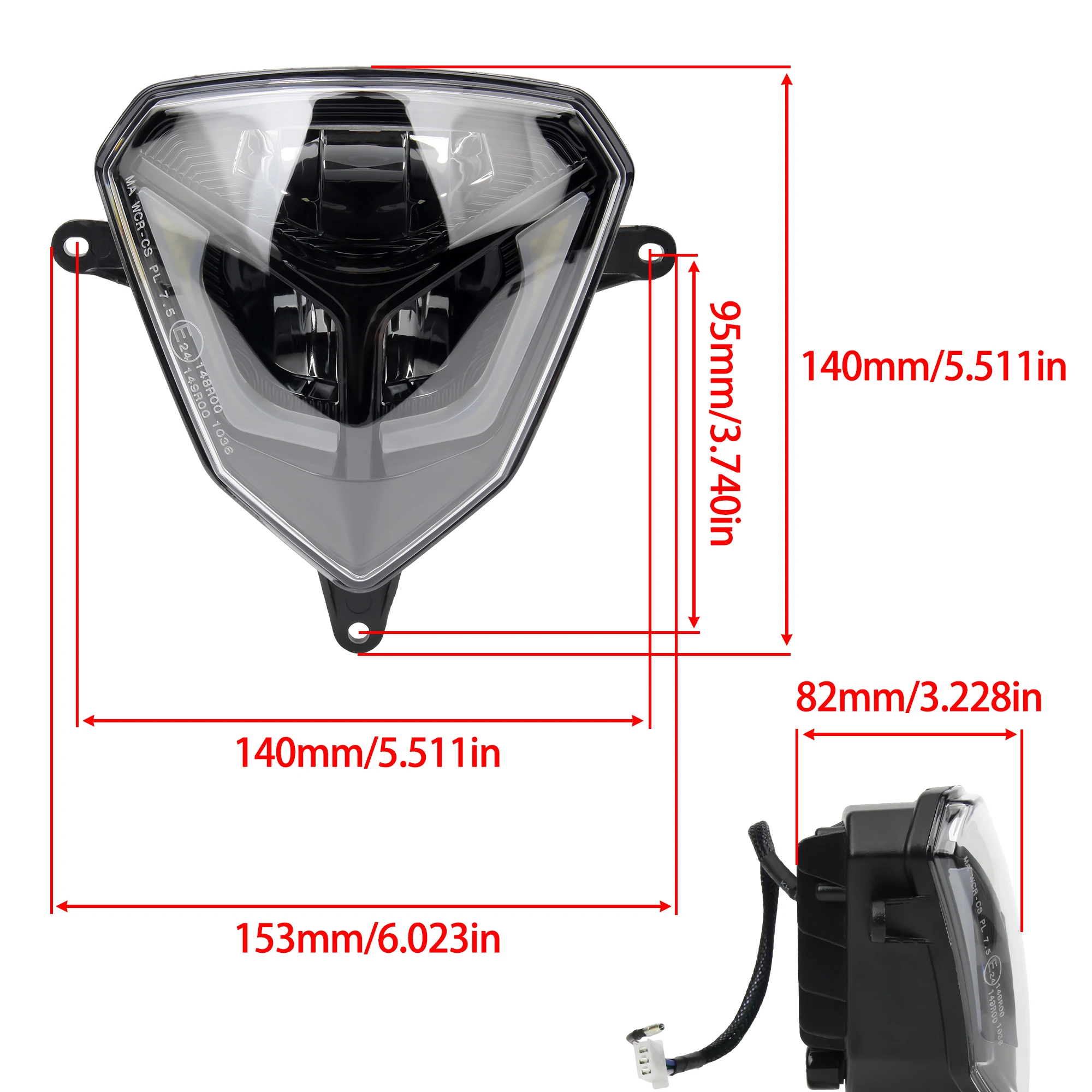 Para beta rr 125 200 250 300 350 390 430 480 xtrainer 2020-2025 motocicleta led farol enduro corrida motocross acessórios