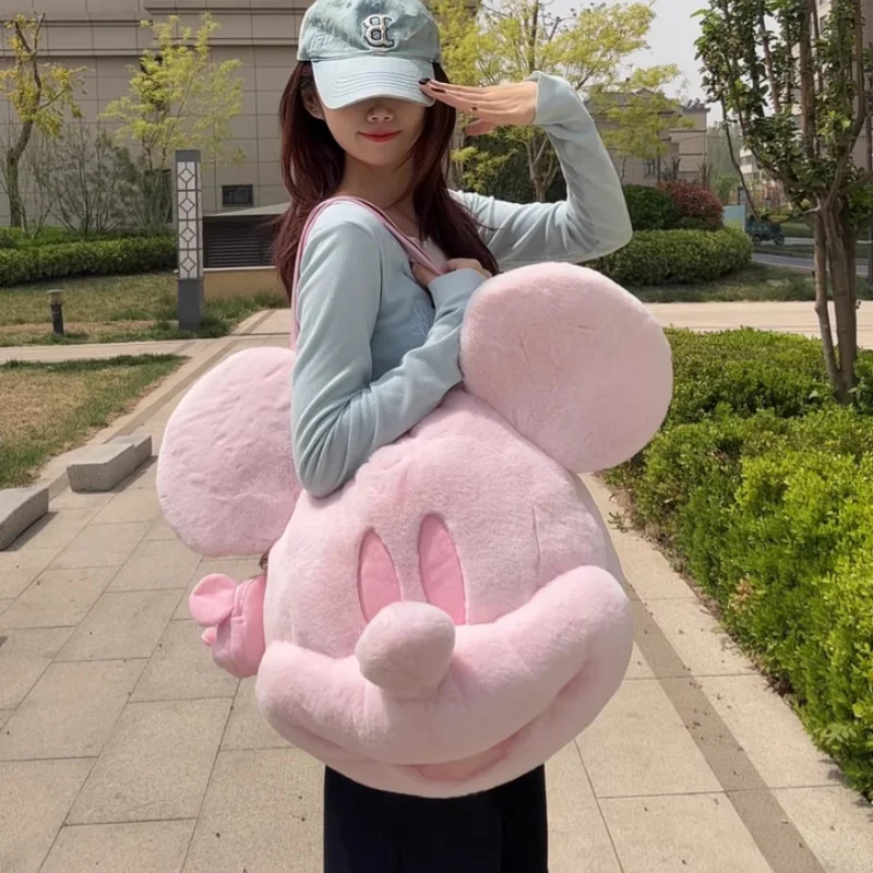 

Disney Genuine Mickey New Women'S Handheld Doll Bag Fashion Shoulder Bag Solid Color Versatile 3d Doll Storage Bag Birthday Gift