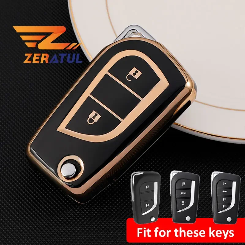 TPU Car Key Cover Case Key Shell Holder for Toyota Auris Corolla Avensis Verso Yaris Aygo Scion TC IM 2015 2016 Camry RAV4
