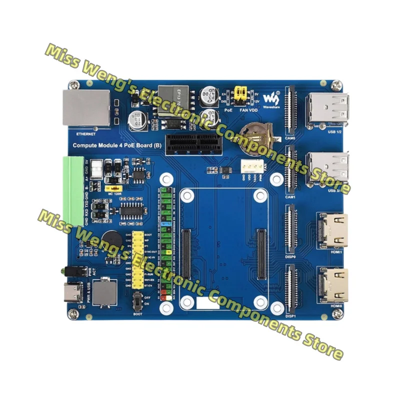 Compute module 4 PoE board(B) 2-channel DSI CSI 4-channel USB and other interfaces