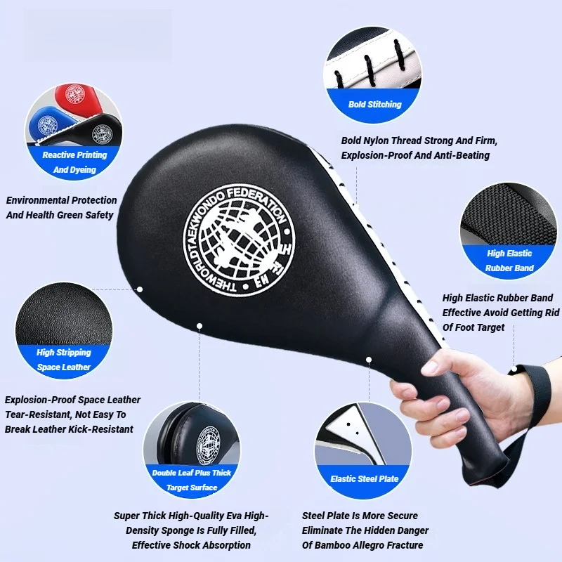 Karate Kids Hitting Safety Taekwondo Kick Pads PU Leather Training Equipment Practise Target Muay Thai Foot Sponge Children Pad