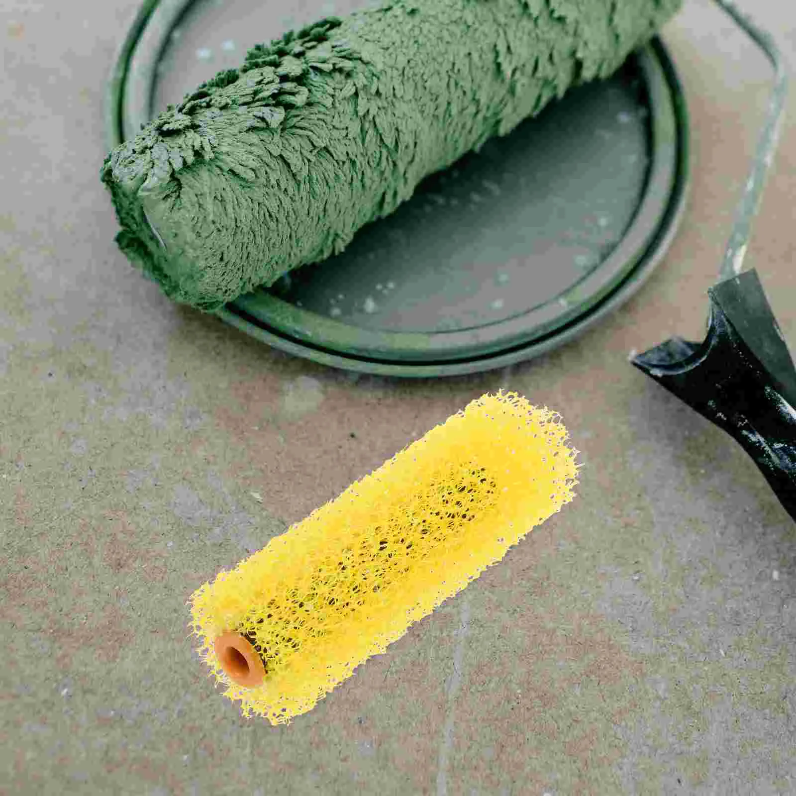 10 Stück Rollenbürste für Trockenbau, Textur, Farbe, Schaumstoff, Malerei, Decke, Hausrollen für Wände, Tablett, Schwamm, Knockdown