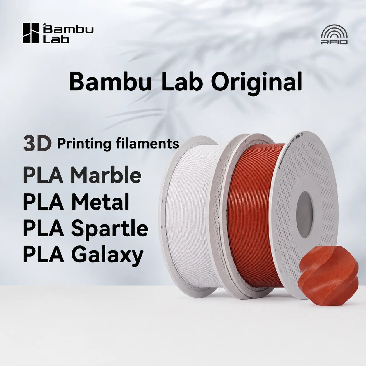 Bambu Lab Original PLA-Marble PLA-Metal PLA-Spartle PLA-Galaxy 3D Printer Filament 1kg PLA DIY Printing Material Consumables