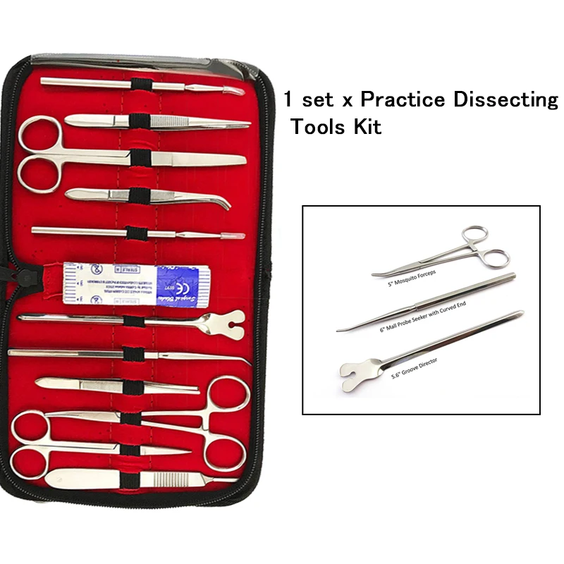 22PCS Skin Medical Sugical Suture Practice Model Trainer Set with Tools Set Educational Teaching Equipment