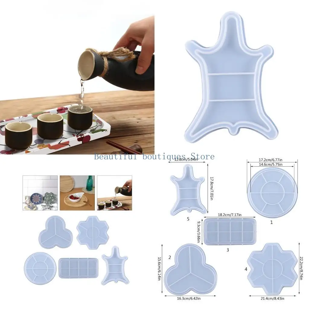 

U4LF DIY Tray Crystal Mold Handmade Decorations Mold Fruit Plate Casting Mold