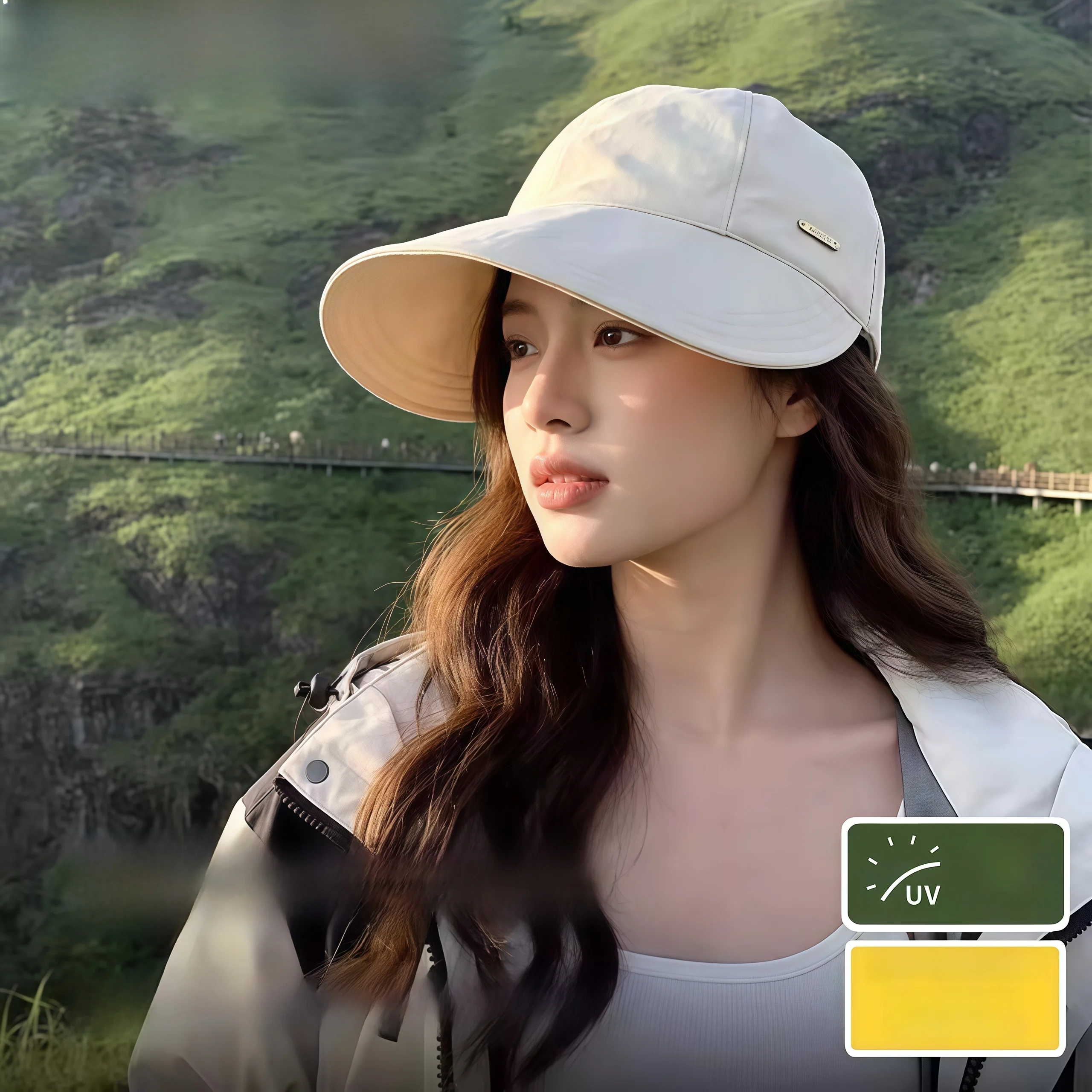 chapeau-de-protection-solaire-d'ete-pour-femme-casquette-bec-de-canard-grande-circonference-de-tete-protection-uv-pour-l'alpinisme-nouveaute-2026