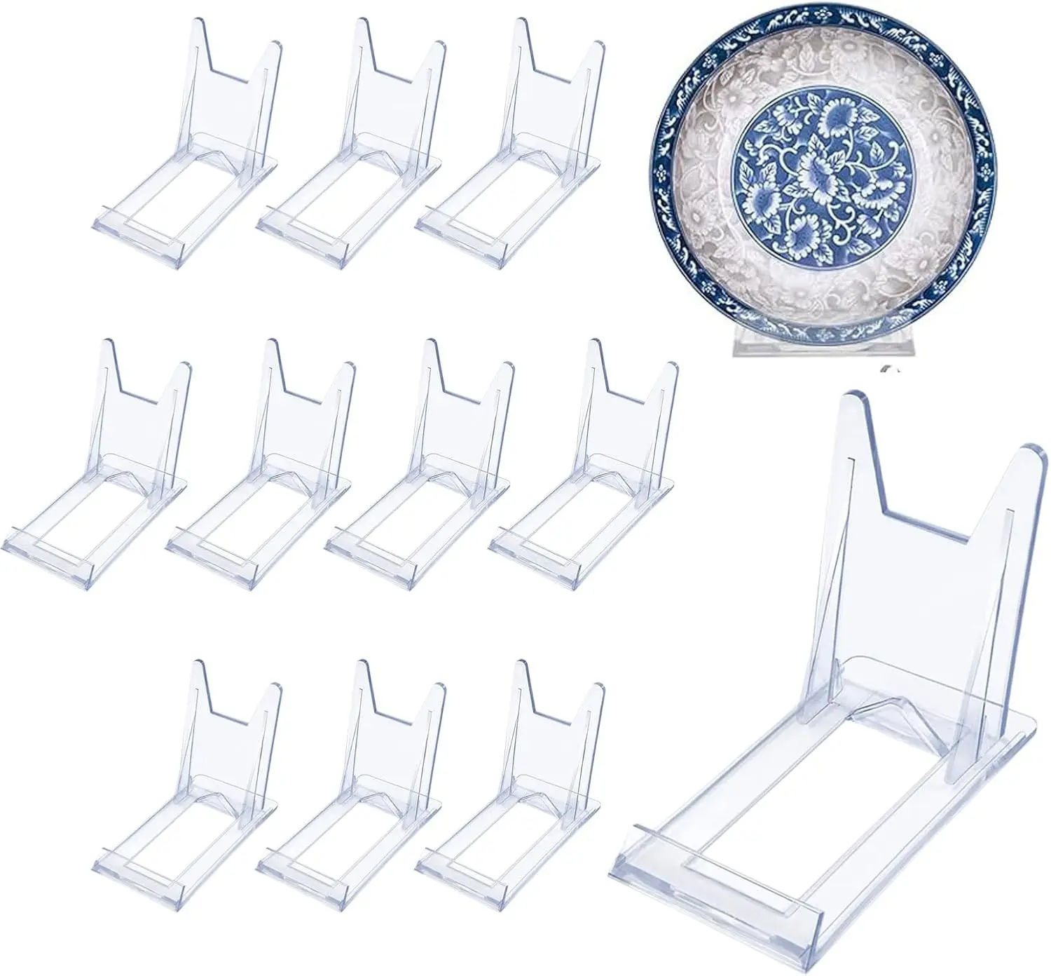

Подставки для акриловых тарелок, регулируемые декоративные держатели для демонстрации картин или тарелок, товары для дома и офиса (12 штук)