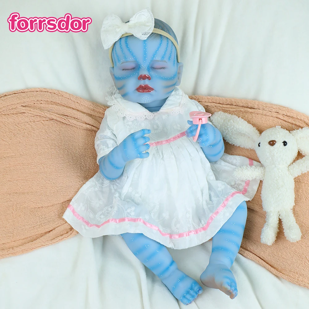 

18inch Reborn Baby Doll Avatar Soft Vinyl Body Lifelike Newborn Dolls Painted Skin Bebe Collectible Doll for Girls Toys Gifts