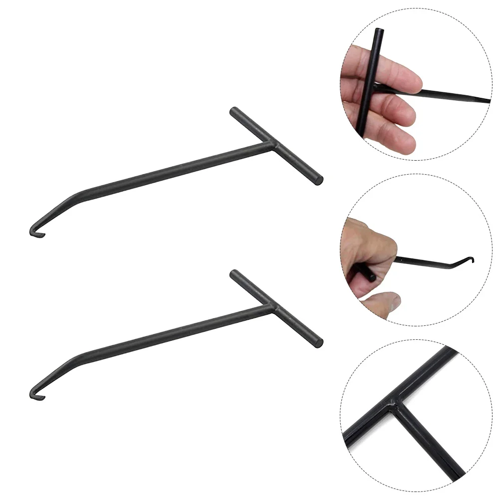 2 Pcs Exhaust Snap Hook Spring Tool Tailpipe Tie Rod Easy Installation Motorbike Carbon Steel Practical Puller