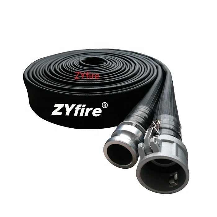 USA Stock Fast Delivery 4'' NBR Irrigation Sludge Discharge Hose C+E Coupling 150psi High Pressure Black