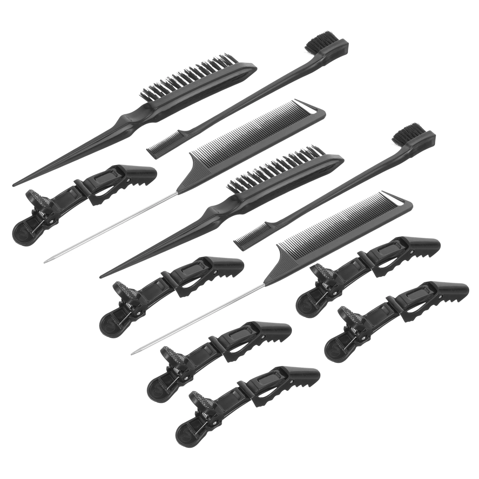 

1 Set Durable Hair Comb Set Styling Teasing Edges Barber Tools Scalp Comb Detangle Black Hair Reusable Portable