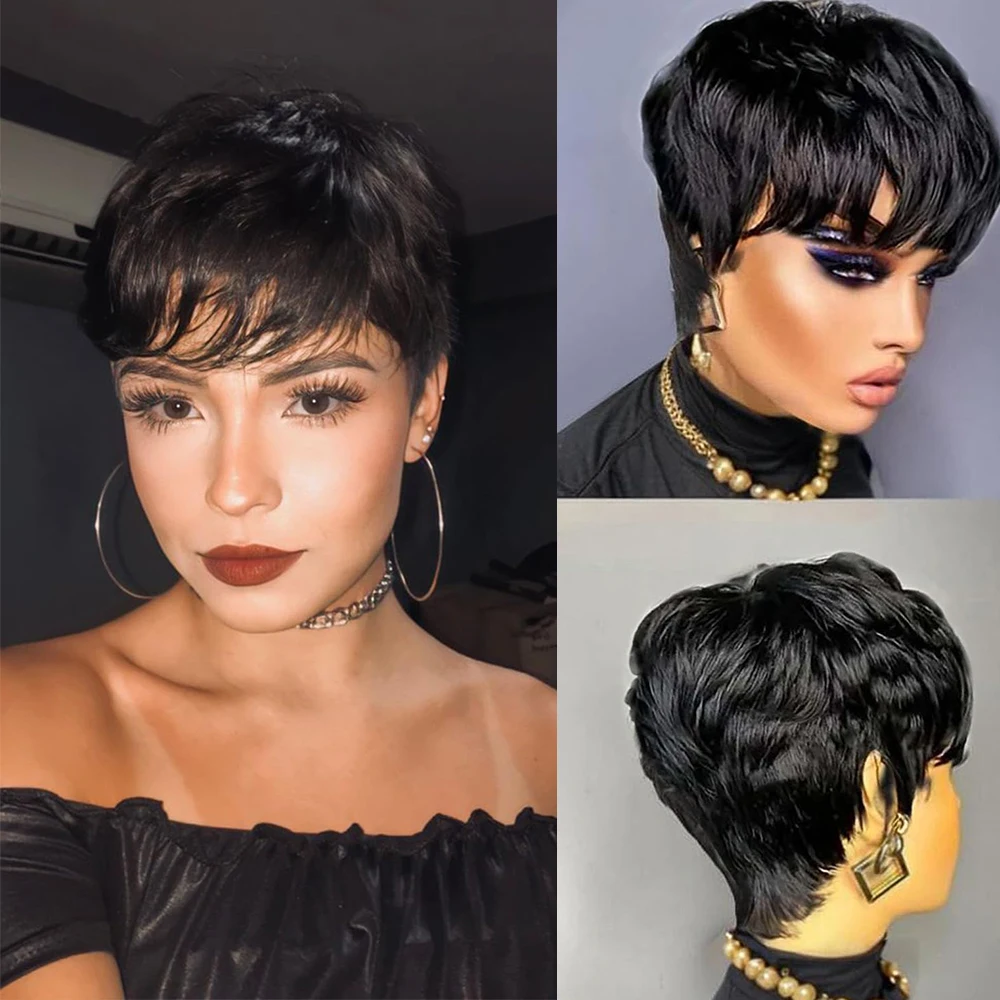 Pixie Cut Wigs Human Hair Short Pixie Cut Wigs For Black  display picture 1
