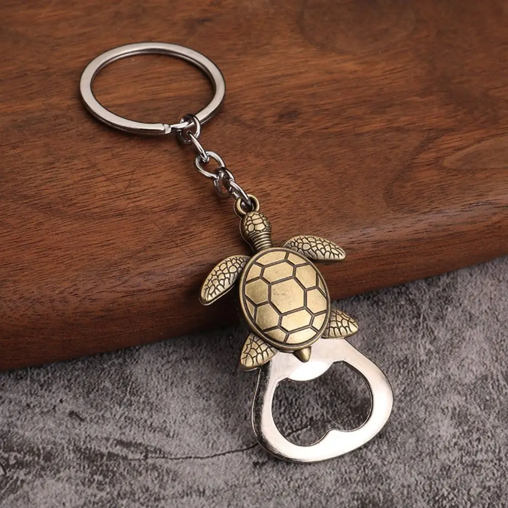 Frog Wolf Turtle Bottle Opener Bronze Color Mini Pocket Metal Lion Keyring Key Holder Metal Beer Opener Keychain Men Boy