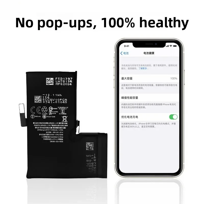 For IPhone 13Pro Mobile Phone Battery  Health 100% No Pop-up Interruptions High Quality  Replacement Bateria Grade A Cell