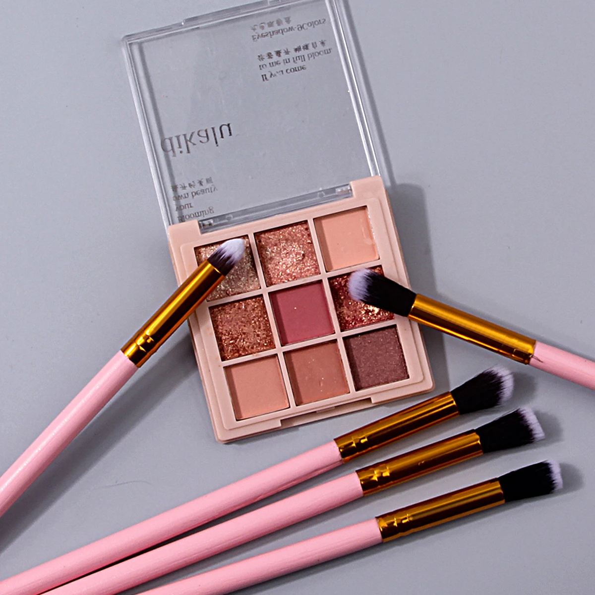 15-delige high-end multifunctionele make-upborstelset, mini-spons ei/driehoekige poederdons zonder poeder plakken, opbergtas