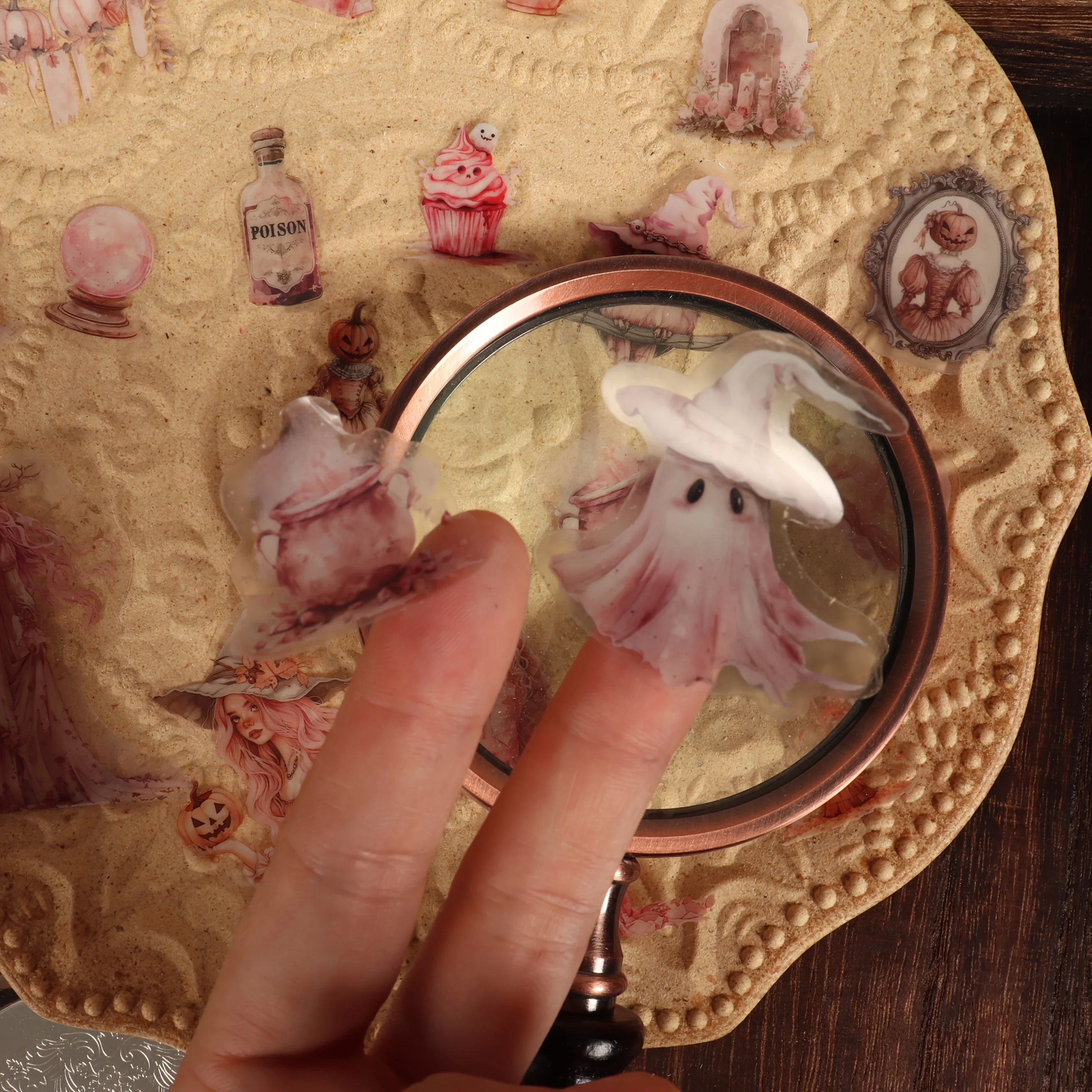 72-84 قطعة مجموعة ملصقات موضوع حيوانات الغابات والغابات لديكور الهالوين، وسجل القصاصات، وديكورات البطاقات البريدية، والكمبيوتر المحمول