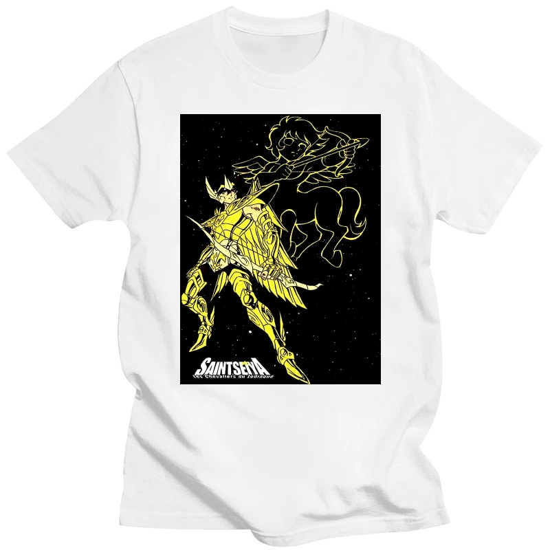 2019 Cool Sagitarius Gold Saint Seiya classic anime manga T-Shirt Black Basic Tee Tee