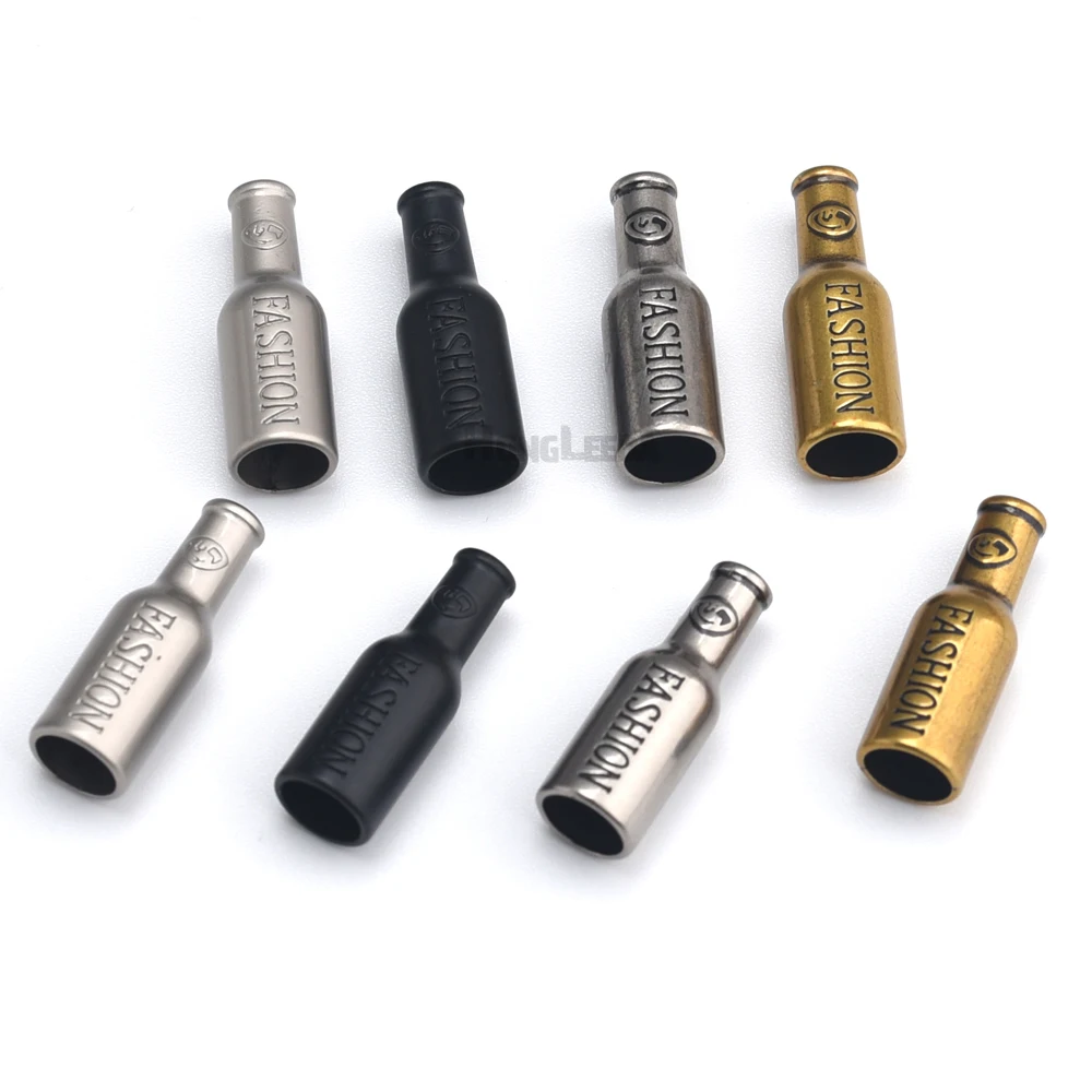 

Zinc Alloy Bell Stoppers, Cord End Lock, Bottle Shape for 3mm Bungee Cord String, Silver, Black, Free Ship, 50 PCs/Lot, BELL-005