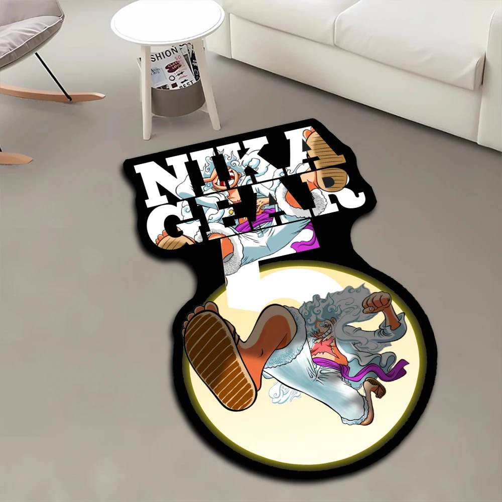 

Animes Rug Popular Style Ace Nika Form Luffy Gear 5 One Piece Customize Cartoon Rug Handmade Carpet Area Rug for Home Decor