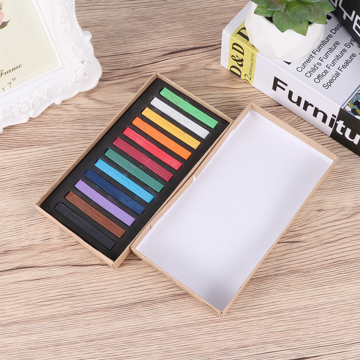 

12Pcs Pastel Chalks for Sketching Oil Pastel Sticks 12 Colors Durable DIY Drawing Crafting Art Pencils Crayons