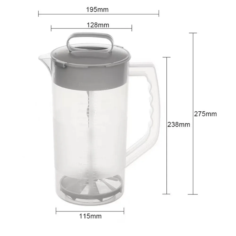 New Food-grade Manual Juice Jug Spiral Mixing Jug Plastic Lemon Cup Cold Water Jug High Temperature Milk Tea Utensils