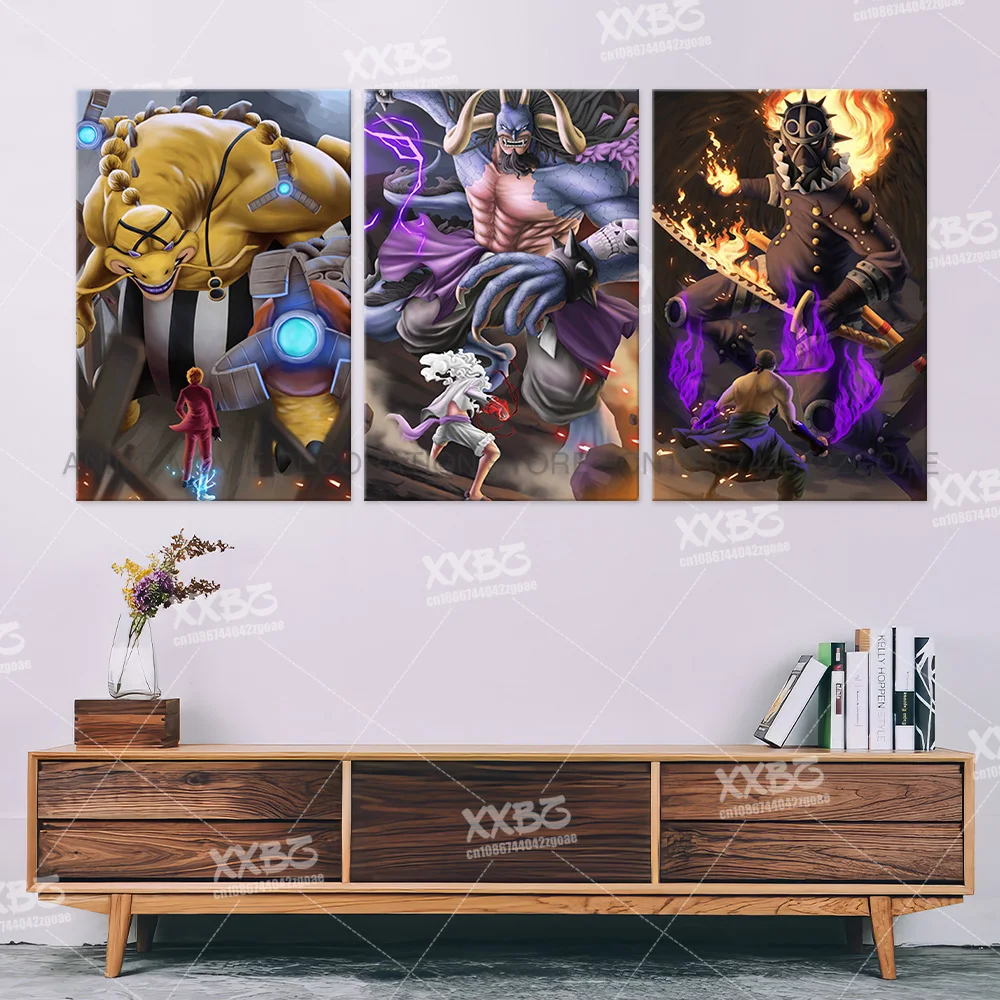 ONE PIECE Poster Monkey D. Luffy Anime Painting Roronoa Zoro Home Decor Vinsmoke Sanji Canvas Picture Usopp Wall Art Brook Mural