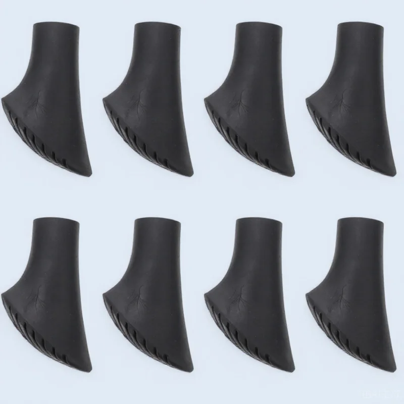 8 قطعة استبدال سيليكون Alpenstock نصائح المهنية الرحلات القطب يغطي مقاومة للاهتراء العكاز اكسسوارات زلق الطريق