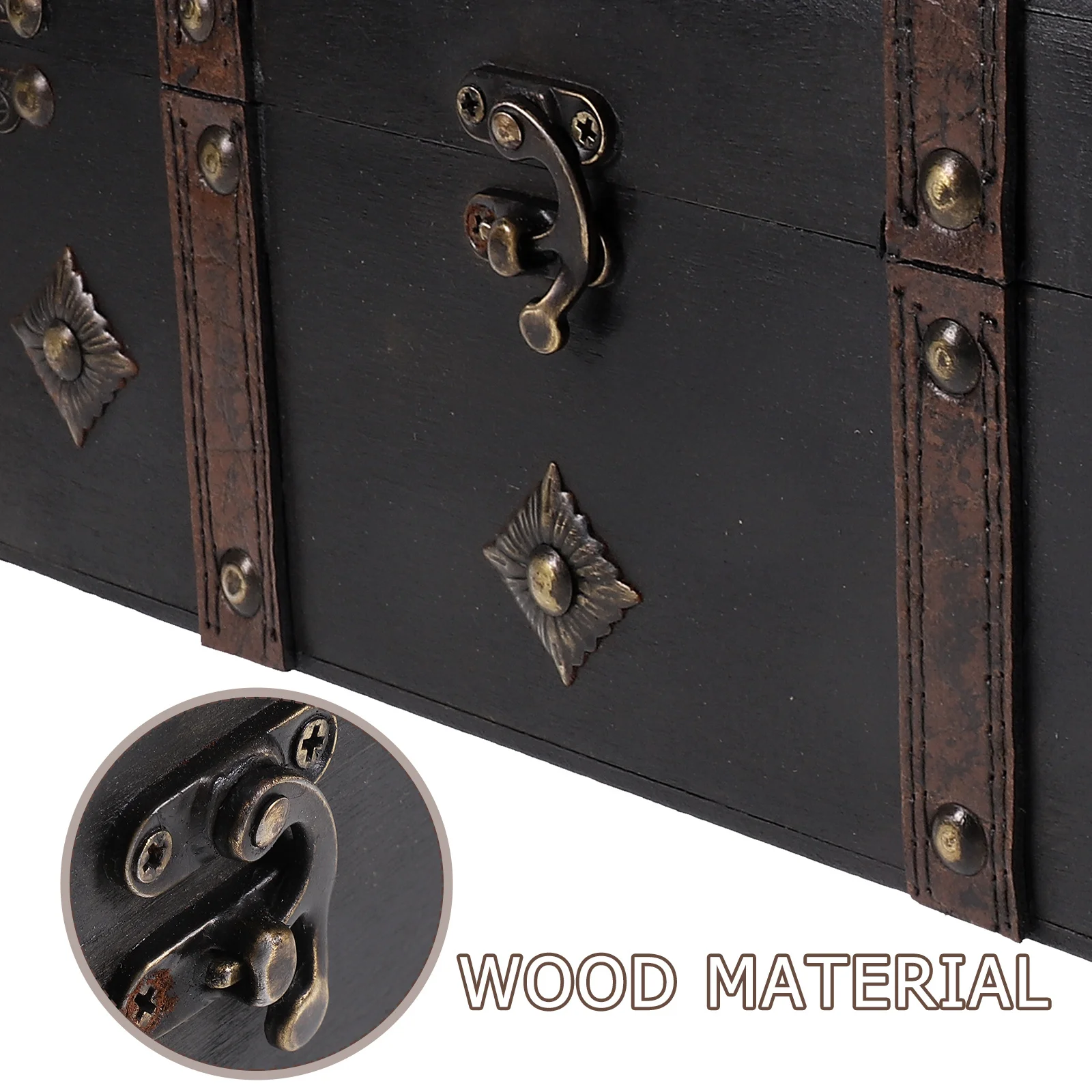 

Wooden Jewelry Storage Box Vintage Style Trinket Container for Bracelets Pendants Diamonds Sundries Organizer Home Bedroom