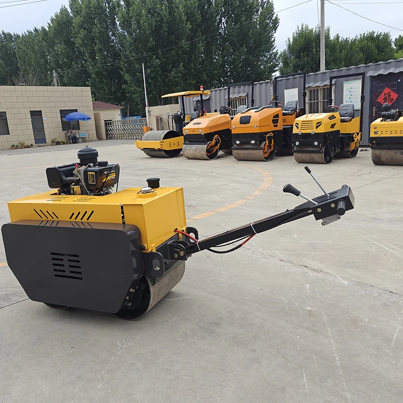 Diesel Engine Road Roller 0.8 Ton 1 Ton Small Walk Behind Mini Roller for Sale