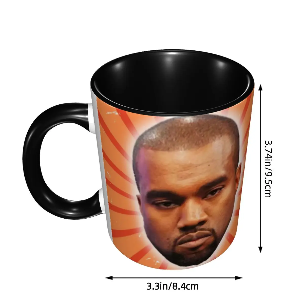 DIY Funny Kanye West Meme Ceramic Mugs Custom Rapper Music Producer Coffee Cup Creative Gift