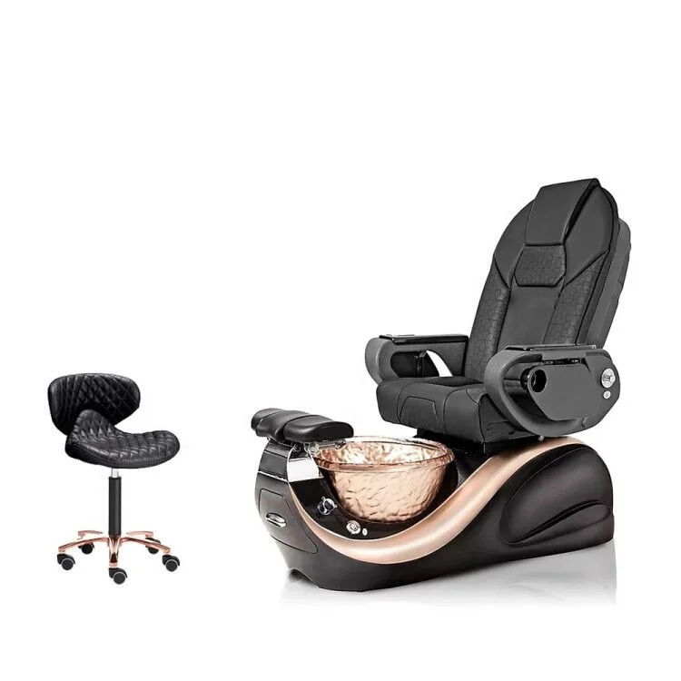 Nail And Foot Therapy Chair With Adjustable Seat Glass Bowl Vibration Massage Spa-Style Foot Repair For Nail Salon