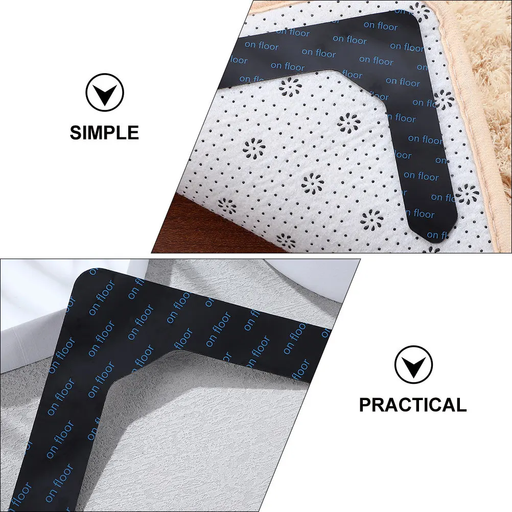 8 قطعة عدم الانزلاق البساط وسادة شريط القابض للأرضيات الصلبة السجاد الزاوية المثبت لا ضرر على الأرض أو البساط يبقى شقة