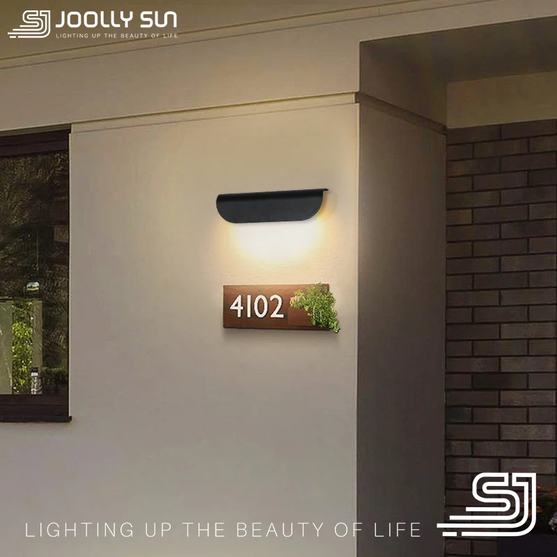 Joollysun Outdoor Wall Lamp House Number Lighting Waterproof Wall Light for Porch Gate Yard Fence Modern Decor LED Wall Sconces