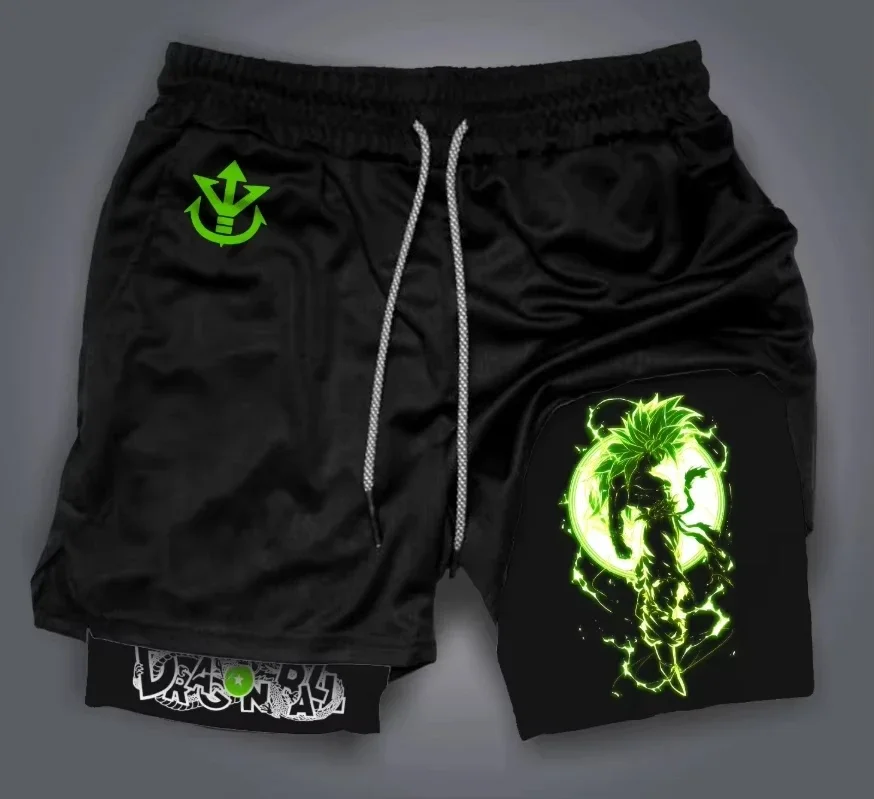 Pantalones cortos de Dragon Ball Wutiao Dracarys Ball Z para hombre, ropa de calle informal, versión delgada, deportes, Manga, estampado de Anime, juego de algodón transpirable