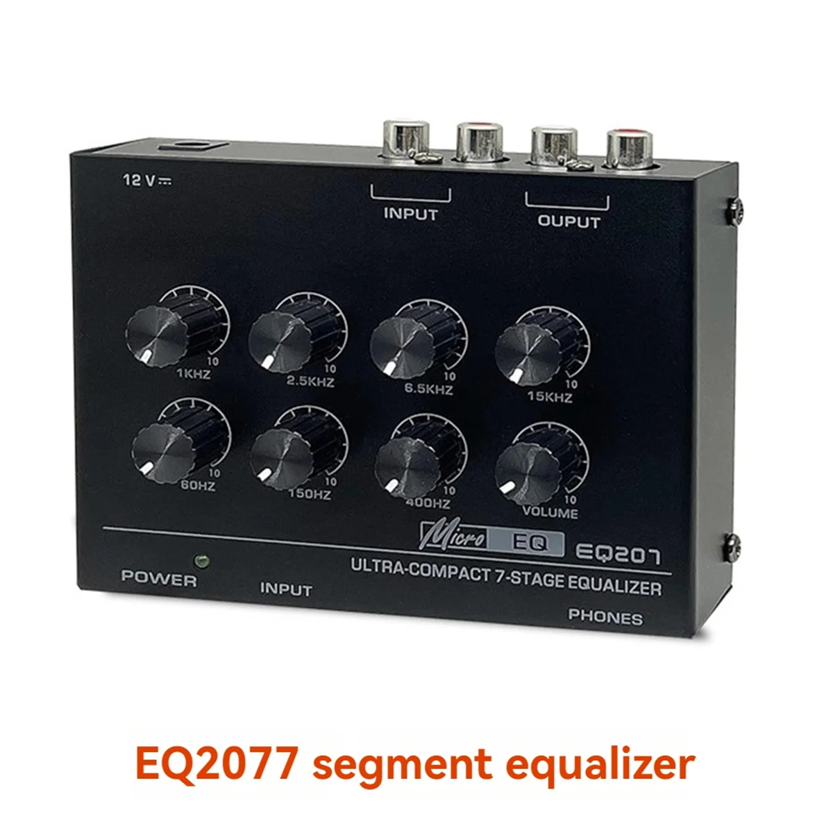 ABJG-Preamp EQ207 Ecualizadores de 7 bandas Modificadores de sonido Mezclador de audio de entrada de alimentación DC12V