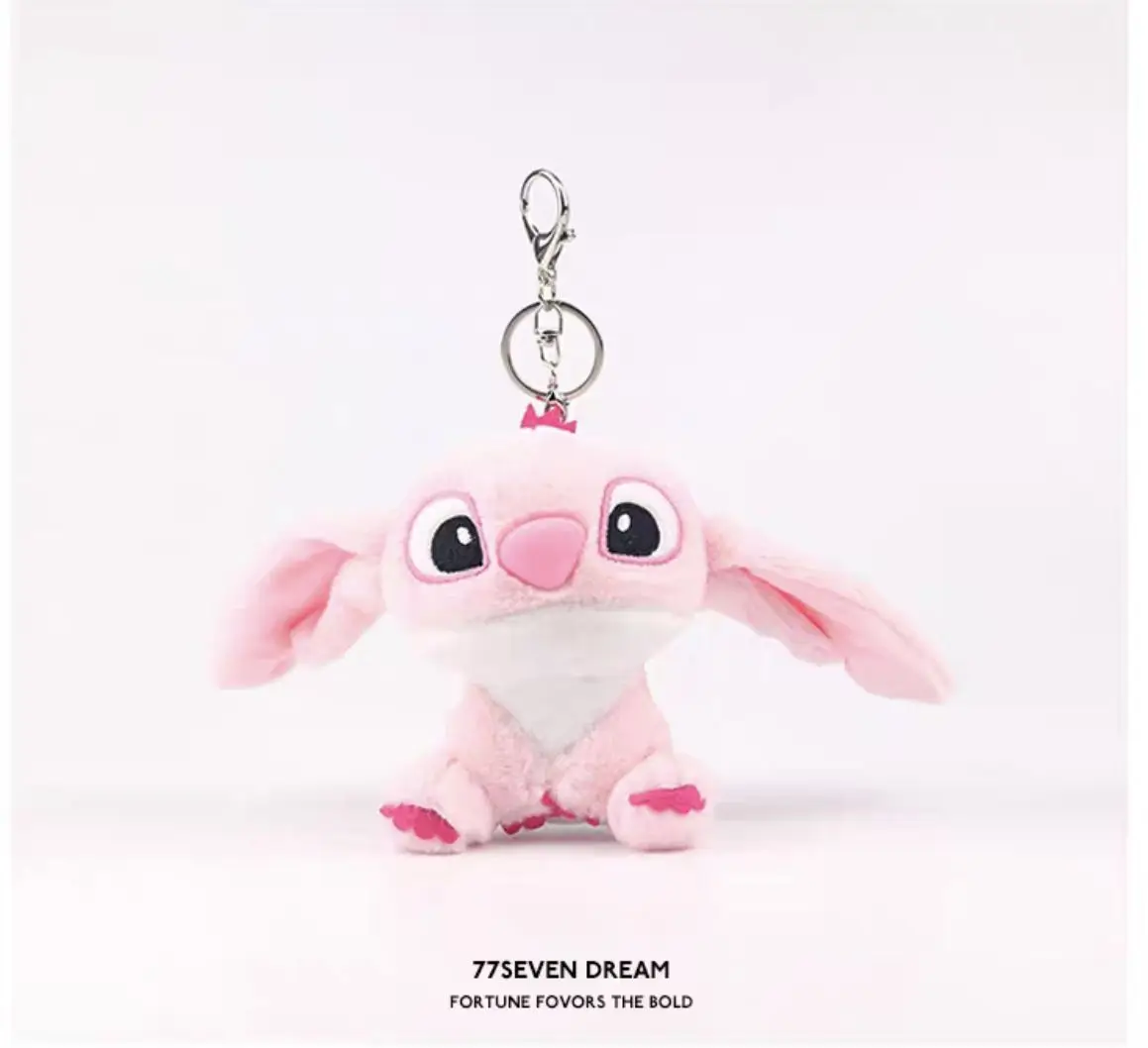 Stitch bambola di peluche 3 colori ragazza colore posteriore ciondolo borsa coppia bambola carina zaino portachiavi ciondolo regalo festival di Natale