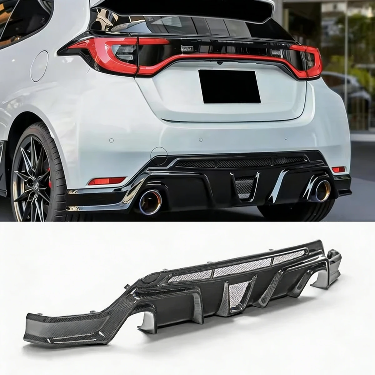 

Rear Lip Bumper Diffuser Spoiler for Toyota GR Yaris Modified TM Style Body kit Car Accessories