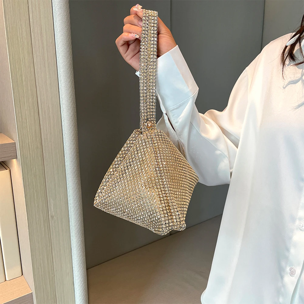 

Glitter Evening Dinner Clutch Bag Rhinestone Decorated Women Lady Shoulder Bag Handbag Stylish Evening Bag Everyday Shoulder Bag