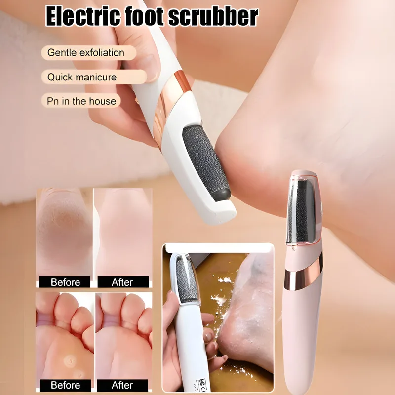 

Автоматическая электрическая пилка для ног, удаляющая омертвевшую кожу и мозоли, перезаряжаемая, для влажного и сухого использования, инструмент для педикюра, для домашнего ухода за ногами