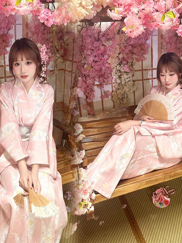 

New Traditional Japanese Kimono Style Photography Dress Girls Bathrobe Improved Version Ethnic Women's Clothing Summer 2026