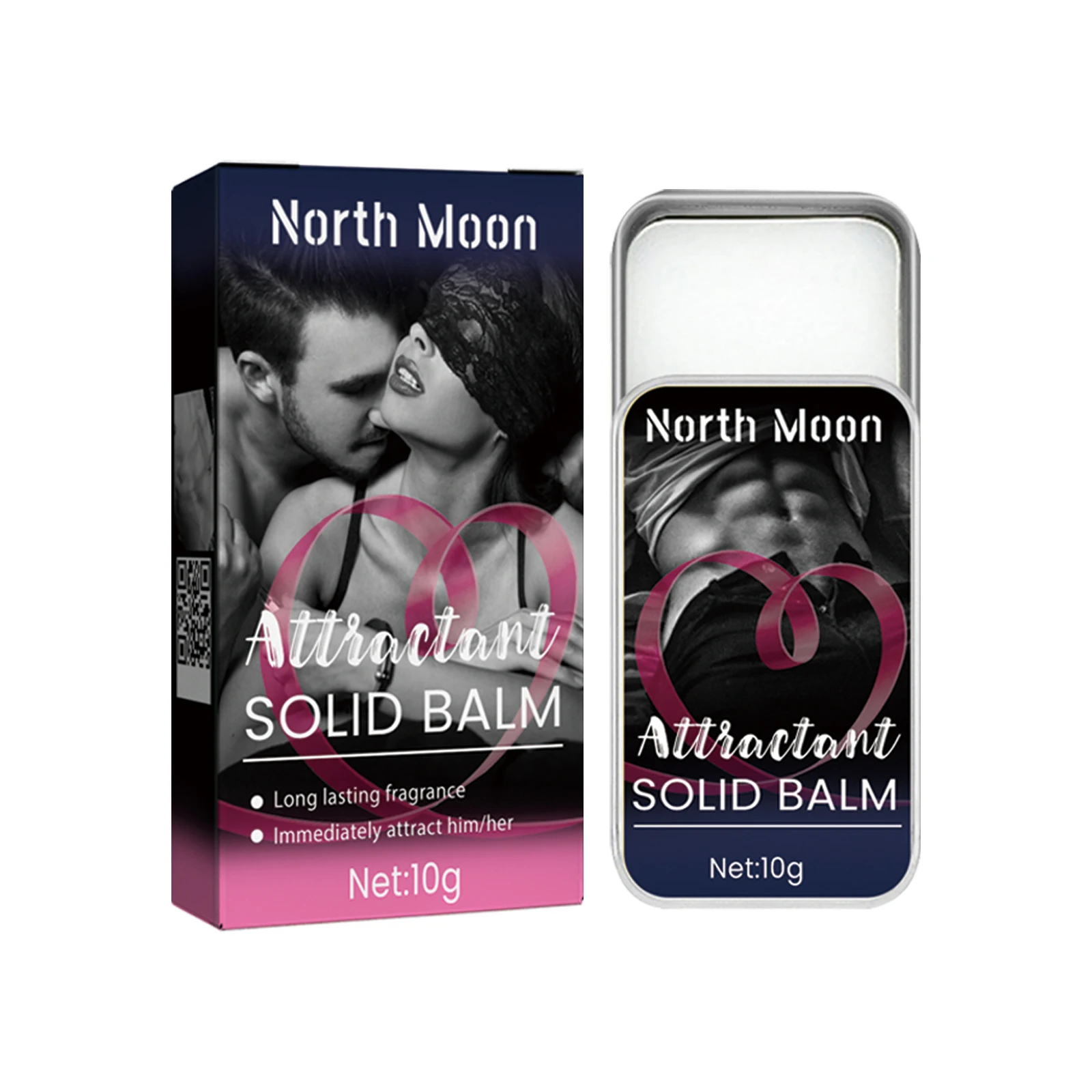 Bálsamo sólido North Moon para hombres y mujeres, atracción del corazón para mantenerse fresco y duradero, perfume sólido