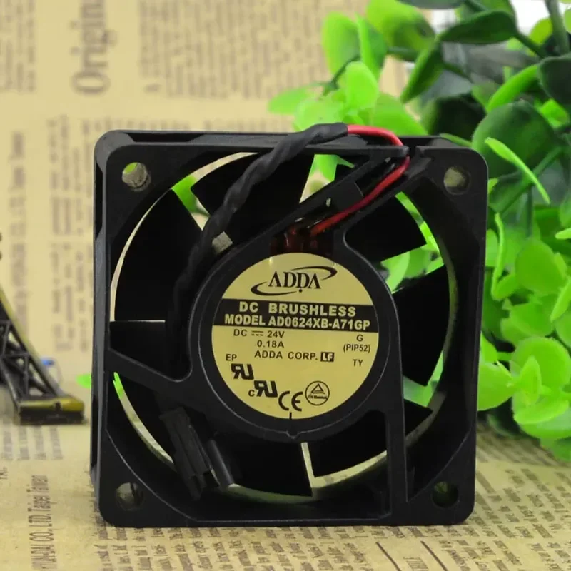 for AD0624XB-A71GP DC24V 0.18A Original ADDA Fan 60x25mm Two-Wire High Airflow Cooling Fan