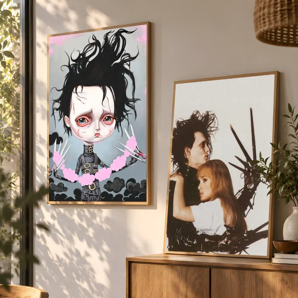 E-Edward Scissorhands Movie Poster Wall Art Home Decor Living Room Bedroom Office Dorm Apartment Gift